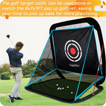 Golf Practice Hitting Nets for Backyard Driving Indoor Use Heavy Duty Practice Golf Driving Nets for Backyard Premium Portable Golf Impact Nets Cages with Frame and Net for Men