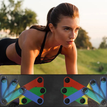 Nine-Function Push-Up Board System for Home Fitness Enthusiasts