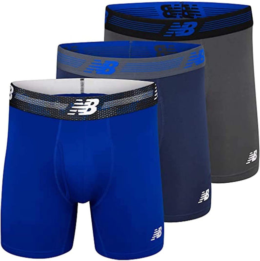 Men'S 6" Premium Performance Boxer Brief with Fly Front (3 Pack)