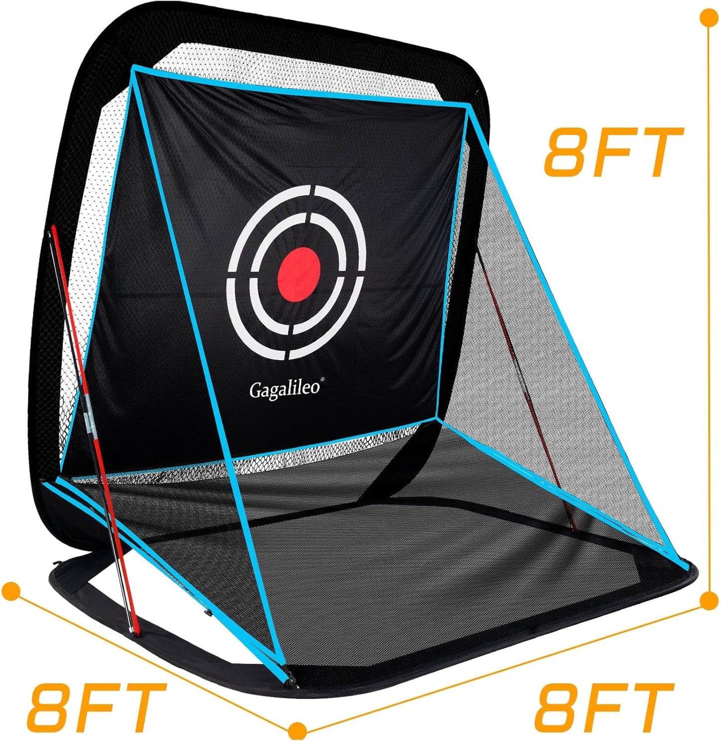 Golf Practice Hitting Nets for Backyard Driving Indoor Use Heavy Duty Practice Golf Driving Nets for Backyard Premium Portable Golf Impact Nets Cages with Frame and Net for Men