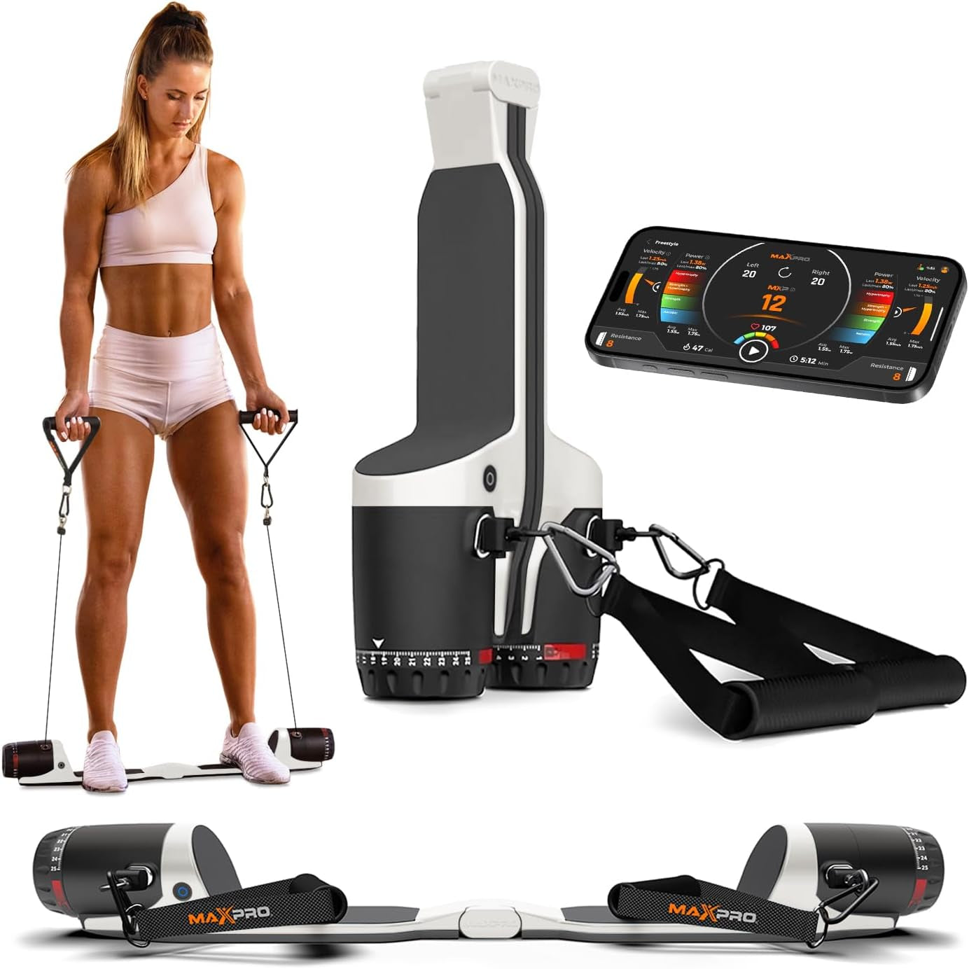 Fitness: Cable Home Gym | as Seen on Shark Tank | Versatile, Portable, Bluetooth Connected | Strength, HIIT, Cardio, Plyometric, Powerful 5-300Lbs Resistance