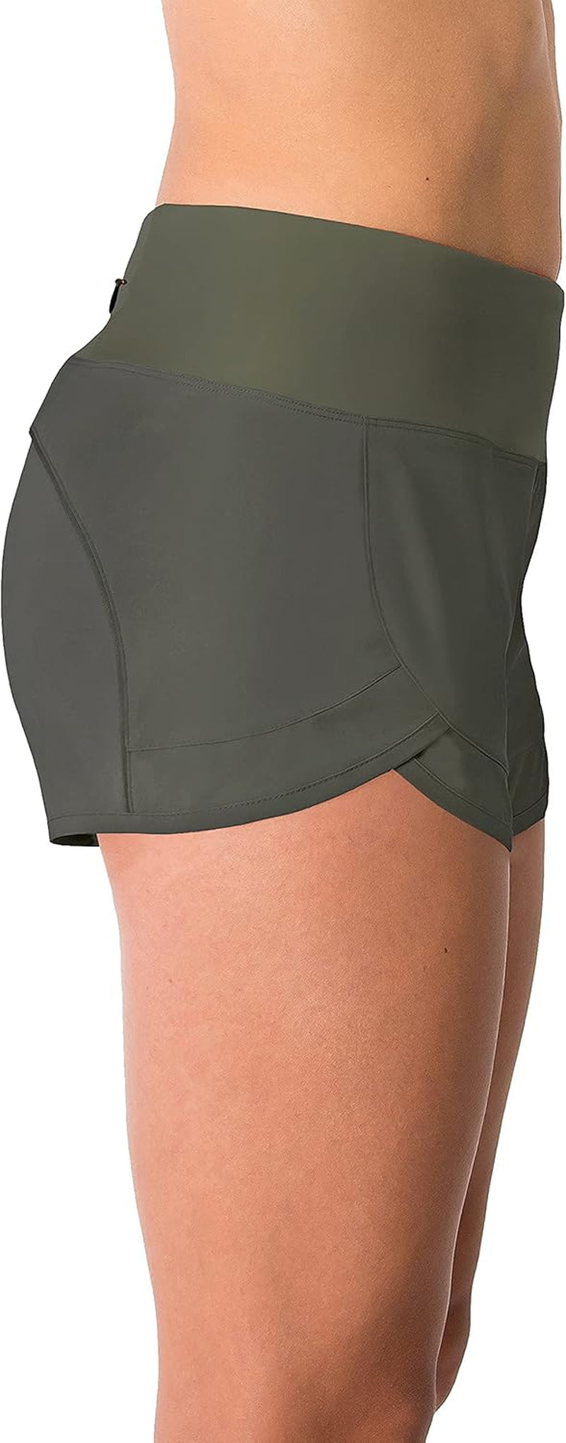 Womens 3" Lightweight Running WOD Volleyball Shorts Workout Mesh Liner Zip Pocket