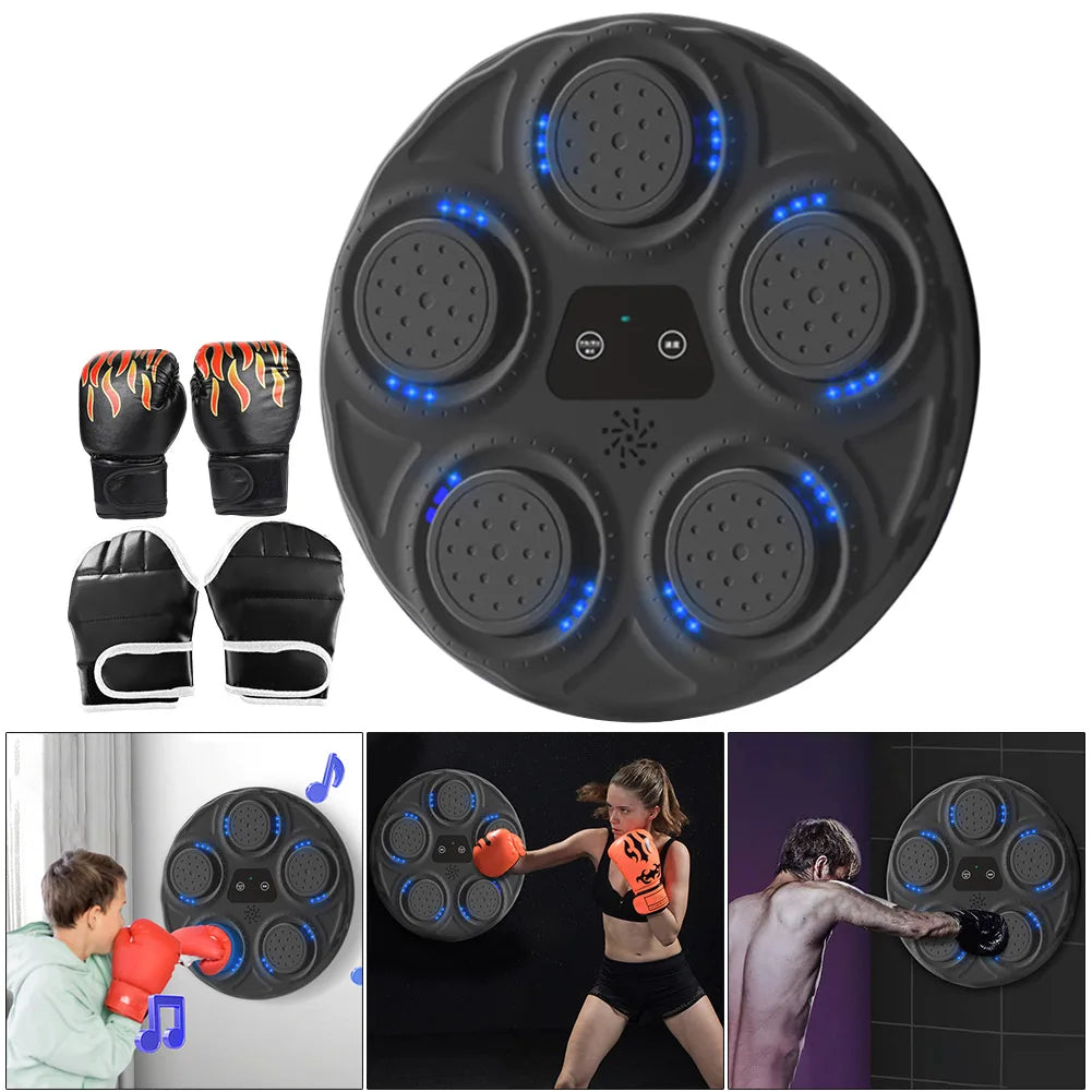 Music Boxing Machine Boxing Training Punching Equipment with Lights Smart Boxing Game for Kids Adults Home Exercise